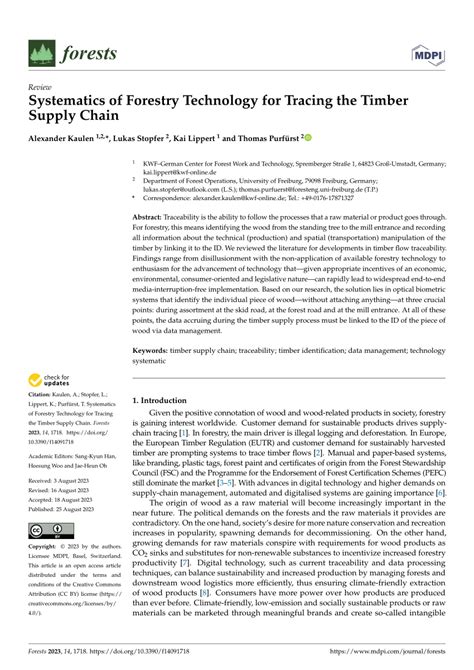 Systematics of Forestry Technology for 